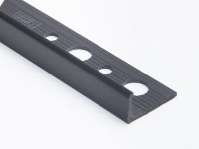 Plastic Black Straight Edge L-Shape 2.5M Tile Trim