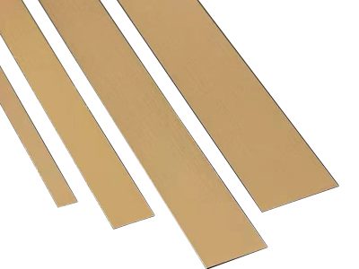 Vroma Brushed Gold Rolled Stainless Steel 304 Self Adhesive 3 Meters