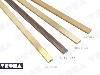 Vroma Solid Brass Inlays & Profiles Brushed, Natural, Polished, Burnished